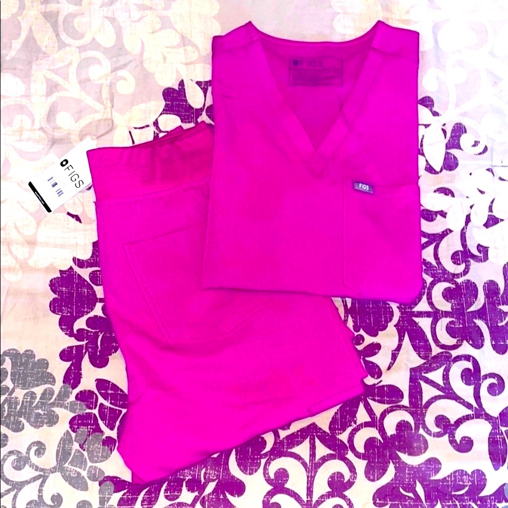 FIGS RASPBERRY SORBET SCRUB SET BRAND NEW DISCONTINUED SOLD OUT XS RSP $90